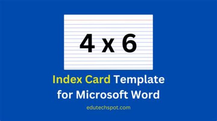 Does Microsoft Word have an index card template?