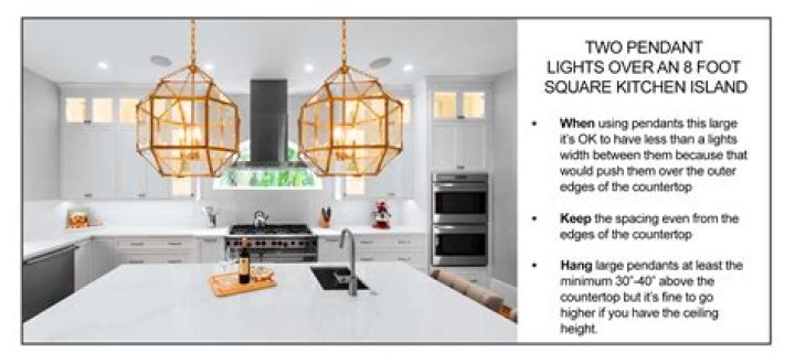 How Big Should kitchen island lights be?