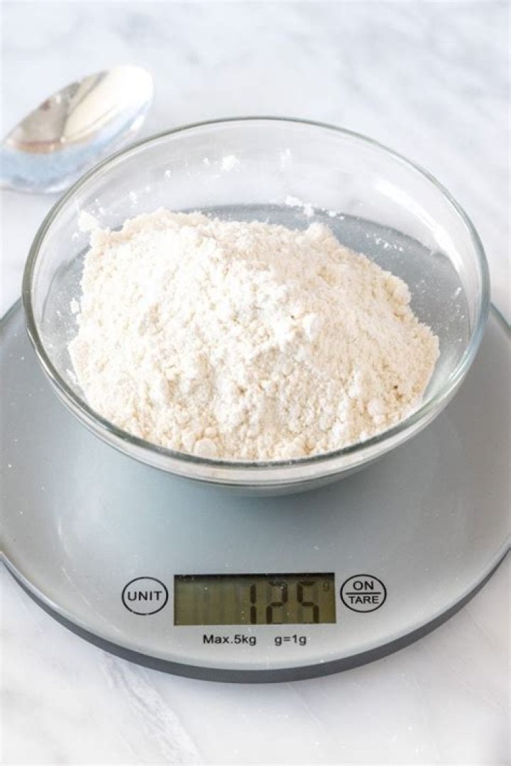 How can I measure 150g of flour without scales?