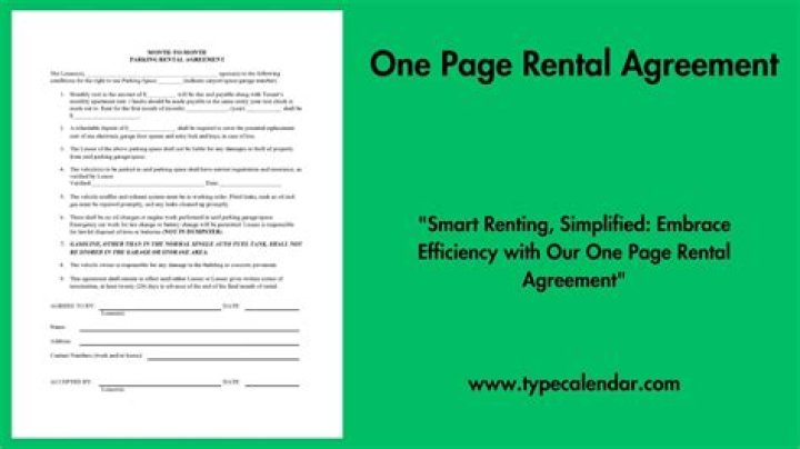 How do I write a simple rental agreement?