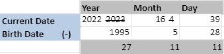 How do you calculate chronological age in months?