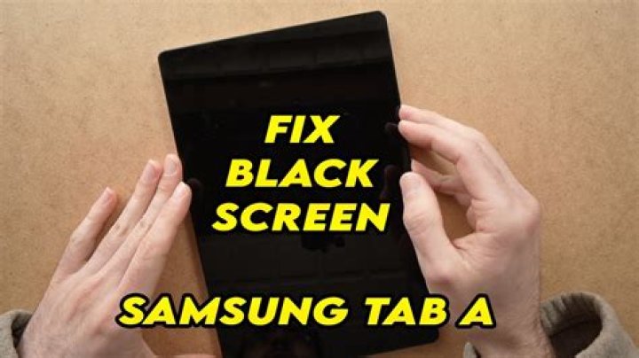 How do you fix a black screen on a Samsung tablet?