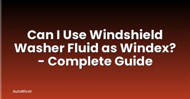 How do you make windshield washer fluid with Windex?