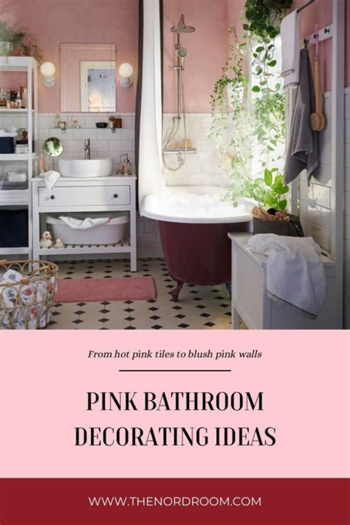 How do you modernize a pink bathroom?