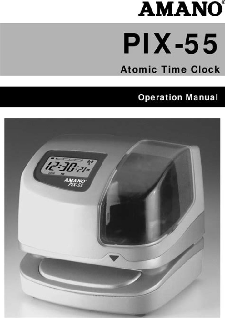 How do you reset Amano PIX 55?