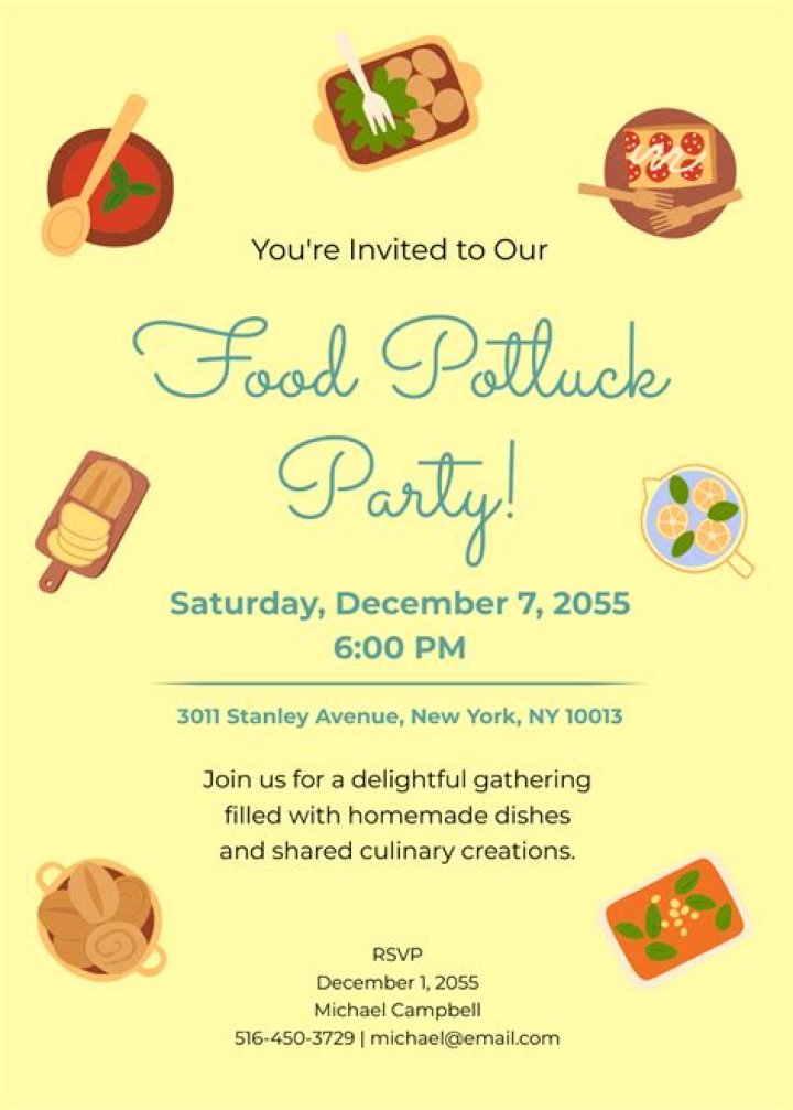 How do you say bring your own food on an invitation?