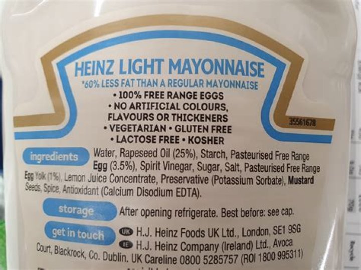 How many calories are in light mayonnaise?