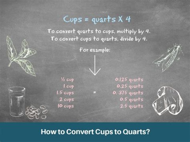 How many quarts is 21 cups of water?