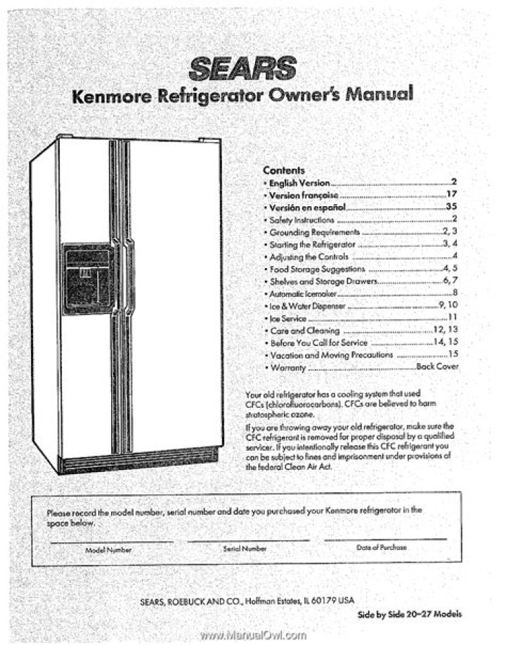 How many years does a Kenmore refrigerator last?