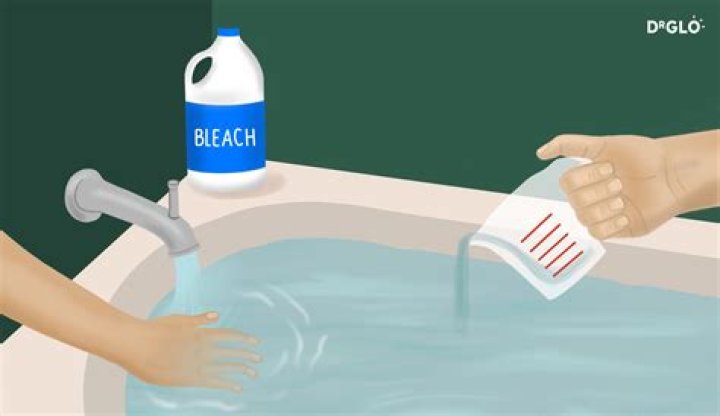 How much bleach can you put in your bath water?
