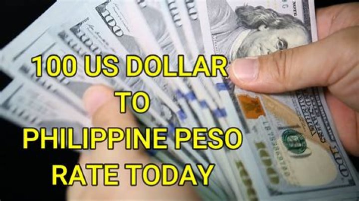 How much is $100 dollars in Philippine pesos?