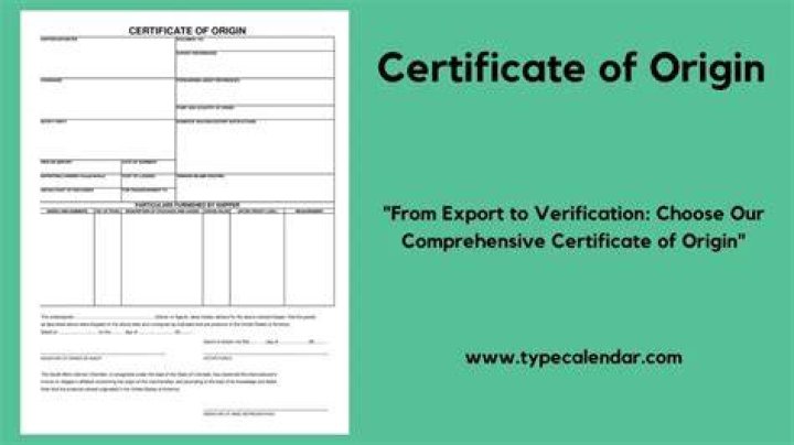Is a Certificate of Origin required for Chile?