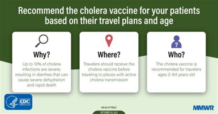 Is cholera vaccine required for travel?