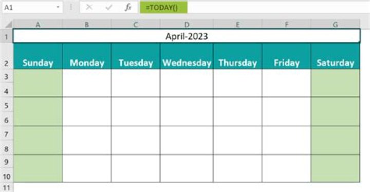 Is there a monthly calendar template in Excel?