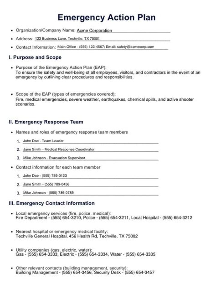 What are annexes in an emergency operations plan?