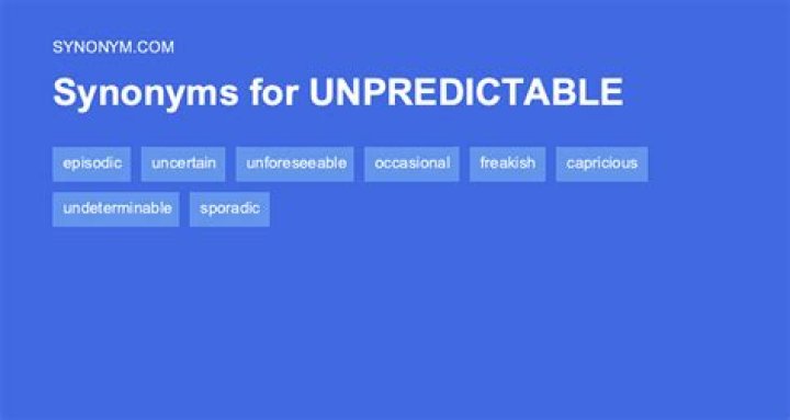 What are synonyms for unpredictable?