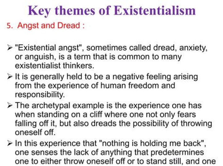 What are the key problems for existentialism?