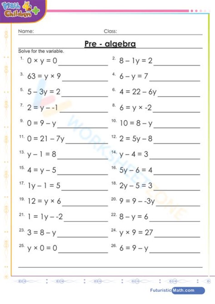 What do you learn in 8th grade pre algebra?