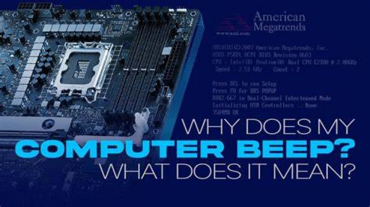 What does 6 beeps mean when you turn on your computer?