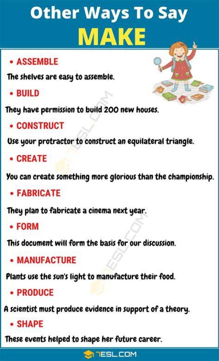 What is a better word for making?