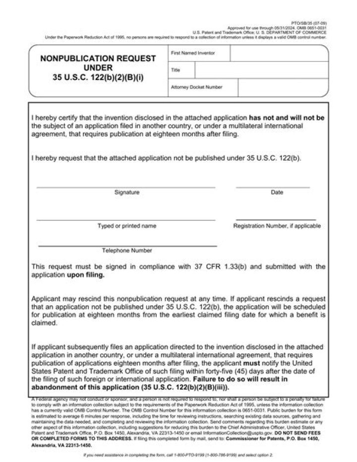 What is a Nonpublication request?