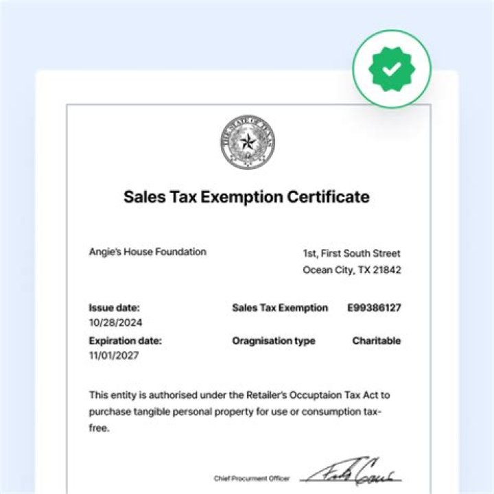 What is a tax exemption certification?