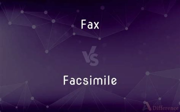 What is difference between facsimile and fax?