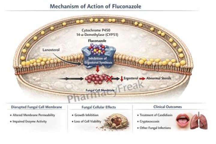 What is the mechanism action of fluconazole?