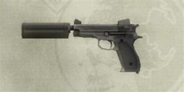 What pistol does snake use in mgs2?
