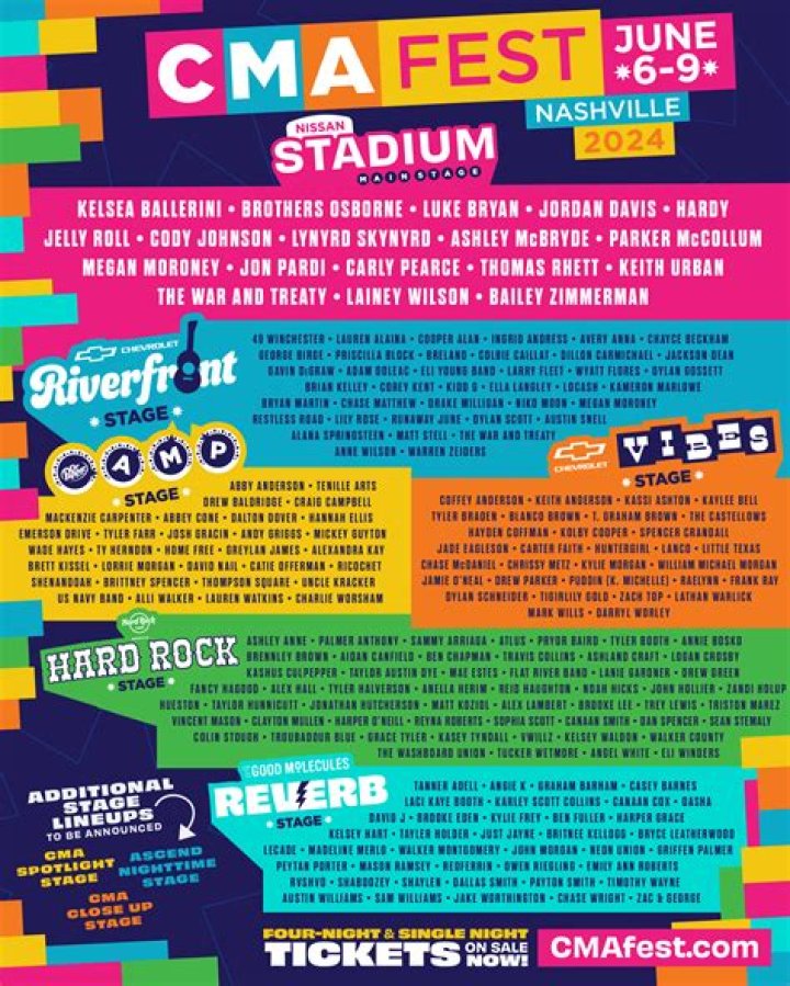 Who is playing at the CMA Music Festival 2021?