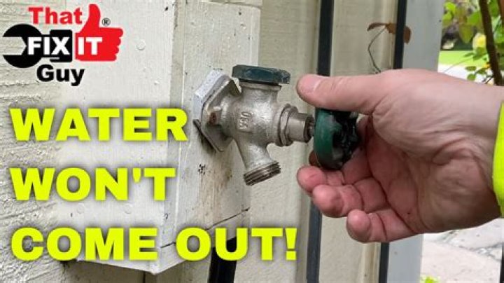 Why is my outside water not working?